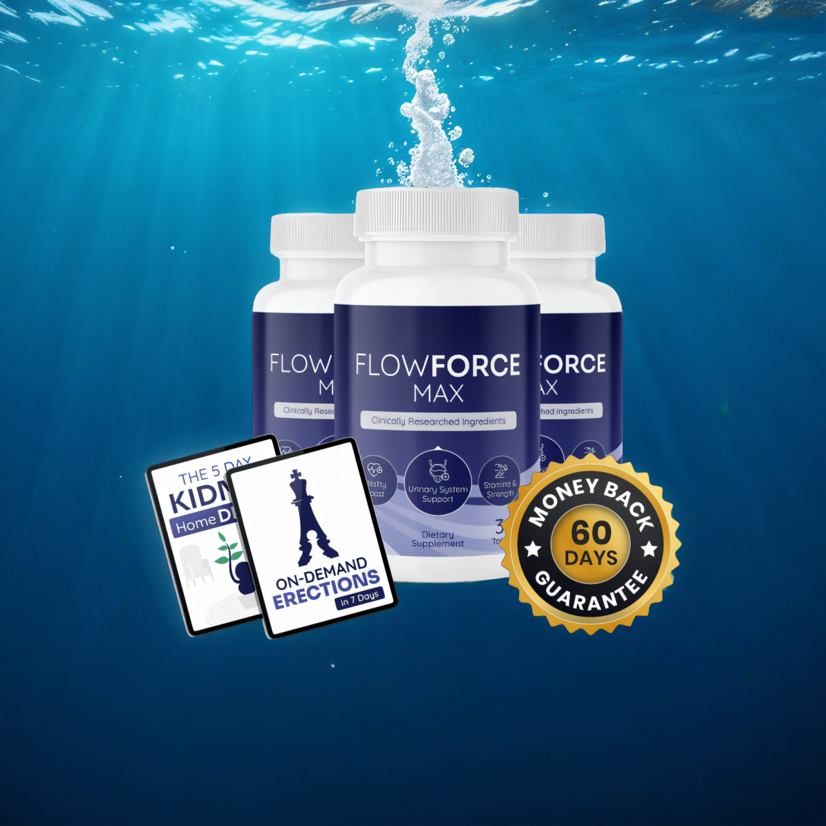 FlowForce Max - 3 Bottles + 2  Ebooks